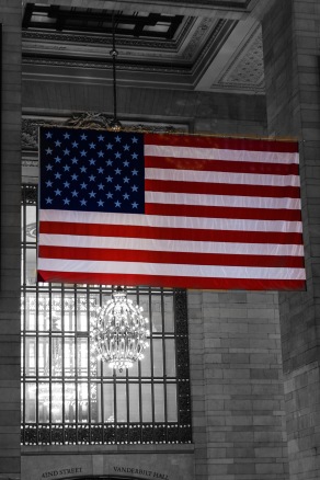 Old Glory in Grand Central Station